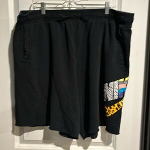 Nike wild black drawstring shorts XXL